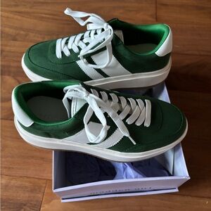Green and White women’s Sneakers